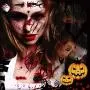 Halloween-Narben-Temporäre Tattoos, Realistische Fake-Gesichtswunden mit Blut, Zombie-Vampir-Biss, Spinnen-Narben, blutige Tattoo-Aufkleber für Erwachsene und Kinder, Großpackung, 3D Wasserdicht, Halloween-Themen-Make-up-Requisite.