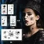 Halloween Spider Temporary Tattoos Face Sticker for Women, Halloween Fake Spiders Temps Stickers Makeup for Kids/Adults, Spider Face Tattoo for Witch Costume Temporary Tattoo Decal Props Halloween Spider Temporary Tattoos Face Sticker for Women, Halloween Fake Spiders Temps Stickers Makeup for Kids/Adults, Spider Face Tattoo for Witch Costume Temporary Tattoo Decal Props
