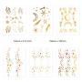 16 Sheets Face Tattoo Sticker, Freckle Sticker, Face Metallic Temporary Tattoo Water Transfer Tattoo for Professional Make up Dancer Costume Parties