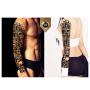 Pinkiou Temporary Tattoo Full Arm Body Stickers Arm Shoulder Tattoo For Man Women Buddha, Skull, Eagle eye, Beauty and Beast Etc (18-0093)