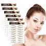 10 Blatt 4D Augenbrauen Tattoos für Make-up, Haarähnliche Natürliche Tattoo Augenbrauen Aufkleber, Ökologische Wasserfeste Augenbrauen Make-up für Frauen – Braun, 100 Paar, 10 Stil