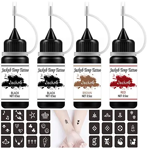Kit Temporaire Jacknb – Gel Jaunay 40 Pcs, Tatouages Libres Semi-Permanents, Stencils de Tatouage DIY, Tatouages Faux, Pour Femmes et Enfants – Kit Complet. Kit Temporaire Jacknb – Gel Jaunay 40 Pcs, Tatouages Libres Semi-Permanents, Stencils de Tatouage DIY, Tatouages Faux, Pour Femmes et Enfants – Kit Complet.