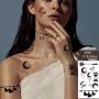 18 Blatt Fake Kleine Schwarze Temporäre Tattoos, Körperaufkleber, Hand- und Nackelkunst, Mode