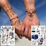 6 Blätter FANRUI Niedliche Kleine Temporäre Tattoos Für Kinder Jungen Mädchen Aquarell Weltraum Stern Einhörner Kinder Cartoon Gesicht Tattoos Kleine Hände Wasserfeste Fake Tatoos Papier