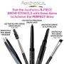 Aesthetica 5-Piece Brow Stencils - Easy to Use, Reusable Eyebrow Shaping & Defining Stencils - Instructions Included