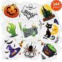 144 Pieces Halloween Temporary Tattoos Kid Adult Halloween Themed Tattoos Waterproof Temporary Tattoos Stickers Party Decoration Supplies for Halloween Party Favor, Treats, Decor, Goodie Bag, 9 Styles