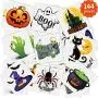 144 Stück Halloween Temporäre Tattoos, Kinder & Erwachsene, Halloween-Themen Tattoos, wasserfeste Tattoos, Aufkleber, Partydekoration, Partygeschenkel, Süßigkeiten, Dekoration, Gutscheinboxen, 9 Stile