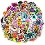Vinyl Horror Stickers 50 Pcs Scary Stickers Pack Horror Decals Stoner Stickers for Laptop Ipad Car Luggages Water Bottle Helmet