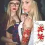 Kotbs 6 Sheets Large Temporary Tattoos Flower Paper Sexy Body Tattoo Sticker for Women & Girl Fake Tattoo (Lily, Peach, Plum, Peony) Kotbs 6 Sheets Large Temporary Tattoos Flower Paper Sexy Body Tattoo Sticker for Women & Girl Fake Tattoo (Lily, Peach, Plum, Peony)