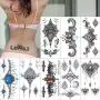 Temporary Tattoos Chest Art Stickers for Women Mandala Boho Flower Festive Tattoo Removable Sexy Tattoo Waterproof Temporary Tattoos Chest Art Stickers for Women Mandala Boho Flower Festive Tattoo Removable Sexy Tattoo Waterproof