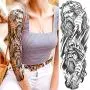 COKTAK 11 Sheets Cool Full Arm Temporary Tattoos For Men Body Sleeve Fake Military Warrior Tattoo Stickers Rose Beast Wolf Lion Tiger Eye Totem Extra Large Tatoos Women Leg Half Armband Animal Adults COKTAK 11 Sheets Cool Full Arm Temporary Tattoos For Men Body Sleeve Fake Military Warrior Tattoo Stickers Rose Beast Wolf Lion Tiger Eye Totem Extra Large Tatoos Women Leg Half Armband Animal Adults