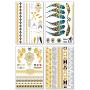 Metallic Temporary Tattoos for Women Teens Girls - 8 Sheets Gold Silver Temporary Tattoos Glitter Shimmer Designs Jewelry Tattoos - 100+ Color Flash Fake Waterproof Tattoo Stickers (Mustique) Metallic Temporary Tattoos for Women Teens Girls - 8 Sheets Gold Silver Temporary Tattoos Glitter Shimmer Designs Jewelry Tattoos - 100+ Color Flash Fake Waterproof Tattoo Stickers (Mustique)