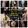 Temporary Tattoos for Women Men Adults Kids Boys Girls Arm Hand Leg Shoulder Back Chest Abdomen Waterproof Tattoo Stickers 8 Sheets Safe for All Skin with Owl Totem Geometric Black Color