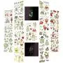 CCbeauty 15 Sheets Christmas Tattoo Stickers Glow in The Dark,Luminous Party Tattoo Stickers Waterproof Cartoon Snowflake Xmas Tattoo for Kids