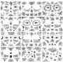 Konsait 12 Halloween Spinnen-Gesicht-Tattoos - Schädel Spinnennetz Temporäre Tattoos – Aufkleber für Gesicht, Schulter, Arm, Rücken für Damen, Herren, Kinder Halloween Cosplay Accessoires
