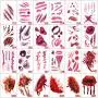 Étiquettes de tatouage d'Halloween, Étiquettes de cicatrices de tatouage simulées, Étiquettes de tatouage de couteau simulé, étanches, 24pcs (HL121-141 Message note modèle (total de 24 pcs)) Étiquettes de tatouage d'Halloween, Étiquettes de cicatrices de tatouage simulées, Étiquettes de tatouage de couteau simulé, étanches, 24pcs (HL121-141 Message note modèle (total de 24 pcs))