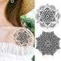 Wunderschöne indische Henna-Tätowierungen, 10 Blatt, temporär für Damen, Mandala-Blumen, Traumfänger-Tätowiersticker für Mädchen, Körperkunst, Armzeichnungen, Spitze, Fake-Juwelen-Tätowieranhänger.