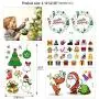 Weihnachtstattoos für Kinder (12 Blätter mit 160 Designs), Konsait Weihnachts-Themen Temporäre Tattoos mit Glitzer-Aufklebern, Basteltattoos, Wasserdicht, Weihnachtsfeier-Geschenkartikel, für Frauen und Kinder