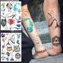6 Blätter FANRUI Niedliche Kleine Temporäre Tattoos Für Kinder Jungen Mädchen Aquarell Weltraum Stern Einhörner Kinder Cartoon Gesicht Tattoos Kleine Hände Wasserfeste Fake Tatoos Papier