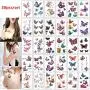 30 Feuilles de Tatouages Temporaires à Effet 3D, Superbes Motifs de Papillons, Autocollants d'Art pour Tatouages, Sexy, Waterproof, Faux Tatouages pour Femmes, Hommes, Filles, Enfants, Cadeau d'Halloween 30 Feuilles de Tatouages Temporaires à Effet 3D, Superbes Motifs de Papillons, Autocollants d'Art pour Tatouages, Sexy, Waterproof, Faux Tatouages pour Femmes, Hommes, Filles, Enfants, Cadeau d'Halloween