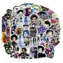 Anime Stickers Tim Burtons The Nightmare Before Christmas Movies Theme Stickers Laptop Stickers Waterproof Skateboard Snowboard Car Bicycle Luggage Decal 50pcs Pack (Tim Burtons Movies Theme)