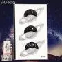 12 Stück/Set COKTAK Fake Wasserdichte Temporäre Stern Tattoosticker Astronaut Illustration Männer Körper Arm Art Frauen Tatoos Planeten Geometrie Universum Berg Kinder Tattoos Schwarze Paste 10x6CM
