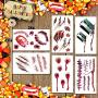 Zombie Makeup, Halloween Zombie Makeup Kit, Scar Tattoos, 5(Large)+6(Small) Pack Fake Scars Tattoos, Halloween Makeup Kit, Zombie Makeup Kit for Kids and Adults, Healthy, Waterproof, Long Last