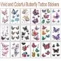 30 Feuilles de Tatouages Temporaires à Effet 3D, Superbes Motifs de Papillons, Autocollants d'Art pour Tatouages, Sexy, Waterproof, Faux Tatouages pour Femmes, Hommes, Filles, Enfants, Cadeau d'Halloween 30 Feuilles de Tatouages Temporaires à Effet 3D, Superbes Motifs de Papillons, Autocollants d'Art pour Tatouages, Sexy, Waterproof, Faux Tatouages pour Femmes, Hommes, Filles, Enfants, Cadeau d'Halloween