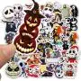 Halloween Thema Aufkleber für Laptops, The Nightmare Before Christmas und Tim Burtons Aufkleber, wasserdicht für Fahrräder, Skateboards, Gepäck, Graffiti Patches, 50 PCS