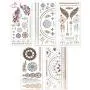 Metallische temporäre Tattoos, 20 Blätter, Gold & Silber, Lady Up – Körperkunst, Glitzernde temporäre Tattoos.