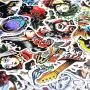 50-Pcs PVC Stickers Vinyl Old School Tattoo Laptop Car Decals Waterproof Sunlight-Proof Durable for Cars Motorbikes Luggage Skateboard Decor