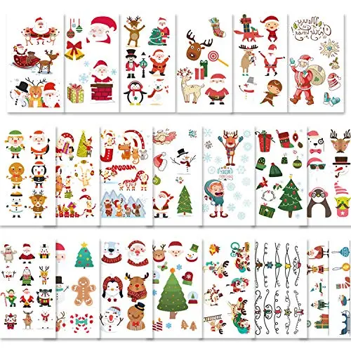 Konsait 170pcs Christmas Temporary Tattoos for Kids,Cartoon Christmas Body Art Stickers Xmas Tattoos for Kids Christmas Supplies Rewards Party Bag Stocking Goodie Bag Stuffers Party Fillers Konsait 170pcs Christmas Temporary Tattoos for Kids,Cartoon Christmas Body Art Stickers Xmas Tattoos for Kids Christmas Supplies Rewards Party Bag Stocking Goodie Bag Stuffers Party Fillers