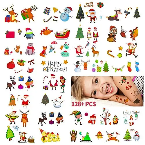 Autocollants temporaires de Noël, Décorations de Noël avec le Père Noël, l'Arbre de Noël, les Chaussettes, les Sacs Cadeaux pour Enfants, Fête de Noël, Tattoos de Noël amusants pour enfants (10 feuilles) Autocollants temporaires de Noël, Décorations de Noël avec le Père Noël, l'Arbre de Noël, les Chaussettes, les Sacs Cadeaux pour Enfants, Fête de Noël, Tattoos de Noël amusants pour enfants (10 feuilles)
