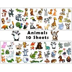 Temporary Tattoos for Kids, Non-Toxic Cartoon Theme Fake Tattoos Stickers for Children Boys Girls Halloween Birthday Party Favors Supplies (Animal)