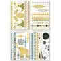 Metallische Temporäre Tattoos für Frauen Mädchen Teenager - 8 Blätter Gold Silber Glitzer Shimmer Designs Schmucktattoos – 100+ Farbflash Fälsche Wasserfeste Tattooaufkleber (Aruba)