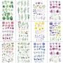 WYUEN 12 PCS/lot Flower Temporary Tattoo Sticker for Women Men Fake Tatoo Body Art Adult Waterproof Hand Stickers 9.8X6cm (FW12-05)