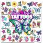 Crenstone Glitter Tattoos ~ 50 Dazzling Designs ~ Hearts, Butterflies, Flowers, and More!