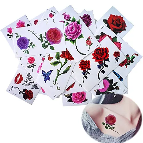 25 Feuilles Adhésives à Impression Corporelle Fleur Miniature pour Art Corporel Temporaire, Résistant à l'Eau, pour Femmes et Hommes 25 Feuilles Adhésives à Impression Corporelle Fleur Miniature pour Art Corporel Temporaire, Résistant à l'Eau, pour Femmes et Hommes