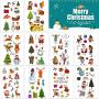 Christmas Temporary Tattoos Stickers,Christmas Decorations with Santa Claus Christmas Tree Socks Reindeer Gift Bags for Kids Christmas Party,Fun Christmas Holiday Tattoo for Kids(10 sheet)