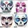 4 Pack Face Gems Jewels, Halloween Temporary Rhinestone Stickers, Day of The Dead Skull Face Tattoos, Crystals Body Gems Stick on Face for Carnival Festival, Party, Outfit, Performance (B) 4 Pack Face Gems Jewels, Halloween Temporary Rhinestone Stickers, Day of The Dead Skull Face Tattoos, Crystals Body Gems Stick on Face for Carnival Festival, Party, Outfit, Performance (B)