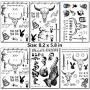 6 Blatt Temporäre Gesichtsjüder Halloween Gesichtsmakie-Set Festival Gesichtsjüder für Damen Kinder Männer Körperkunst Dekoration Halloween Kostüm Accessoires Partyzubehör