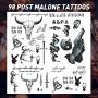 Face Tattoo,Halloween Temporary Tattoos Sticker, Halloween Costume Accessories,Parties Tattoos,5 Sheets Face Neck Hands Arm Tattoos Sticker.