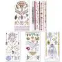 Metallische temporäre Tattoos, 20 Blätter, Gold & Silber, Lady Up – Körperkunst, Glitzernde temporäre Tattoos.