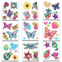 Crenstone Glitter Tattoos ~ 50 Dazzling Designs ~ Hearts, Butterflies, Flowers, and More!