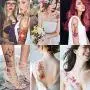 Kotbs 6 Sheets Large Temporary Tattoos Flower Paper Sexy Body Tattoo Sticker for Women & Girl Fake Tattoo (Lily, Peach, Plum, Peony) Kotbs 6 Sheets Large Temporary Tattoos Flower Paper Sexy Body Tattoo Sticker for Women & Girl Fake Tattoo (Lily, Peach, Plum, Peony)