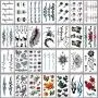 Temporary Tattoos for Women Tattoo Sticker Hand Neck Wrist Fashion Art Body Removable Tattoos Waterproofing 30 Sheets (style3)