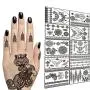 TAFLY Spitze Schwarze Ketten Tattoos, Wasserfest, Körper Henna Transfer Tattoos Aufkleber für Damen & Mädchen – 150 Designs, Armbänder, Halsketten, Stammzeichen, Flügel etc. 10 Blätter
