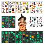 Halloween Tattoos für Kinder, 160 Stück Halloween Temporäre Tattoos inklusive 70 Leuchtenden Nacht- oder Dunklen Halloween Geist Monster Kürbis Tattoos