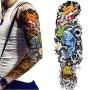 Leoars 4 Sheets Large Temporary Tattoos Sleeve Full Arm Tattoo Sticker and 4-Sheet Half Arm Fake Tattoos Nights Nightmare Before Christmas Fish Peacock Dragon Patter Tattoos Sleeve Body Art Makeup