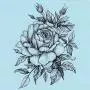 Tattoos Temporaires Sexy Collection Fleurs (Rose Noire) - DaLin, 4 Feuilles Tattoos Temporaires Sexy Collection Fleurs (Rose Noire) - DaLin, 4 Feuilles